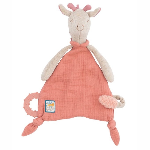 Moulin Roty Cuddle Cloth With Pacifier Chain Giraffe Sous Mon Baobab